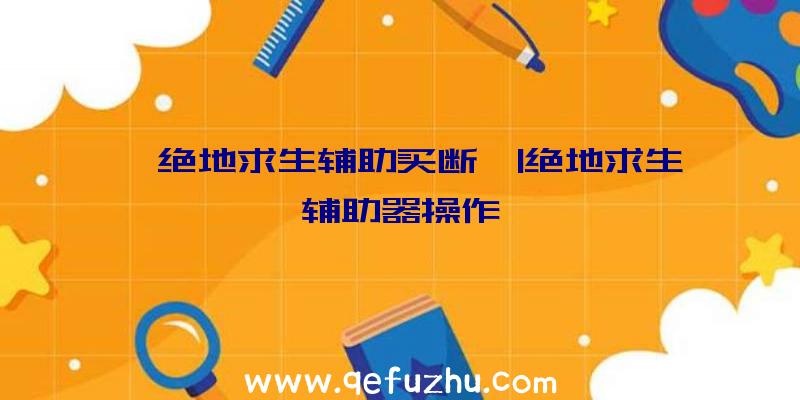 「绝地求生辅助买断」|绝地求生辅助器操作